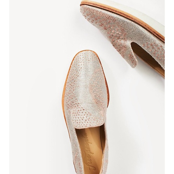 Free People Snake Eyes Loafer Silver 🆕 - Picture 2 of 7